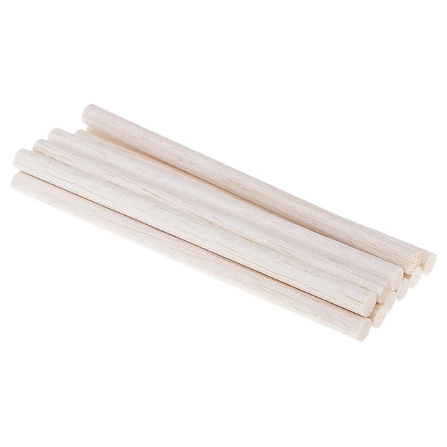 10 Pcs Bâtonnets Ronds en Bois de Balsa Naturel Blanc Non Fini pour 150mm