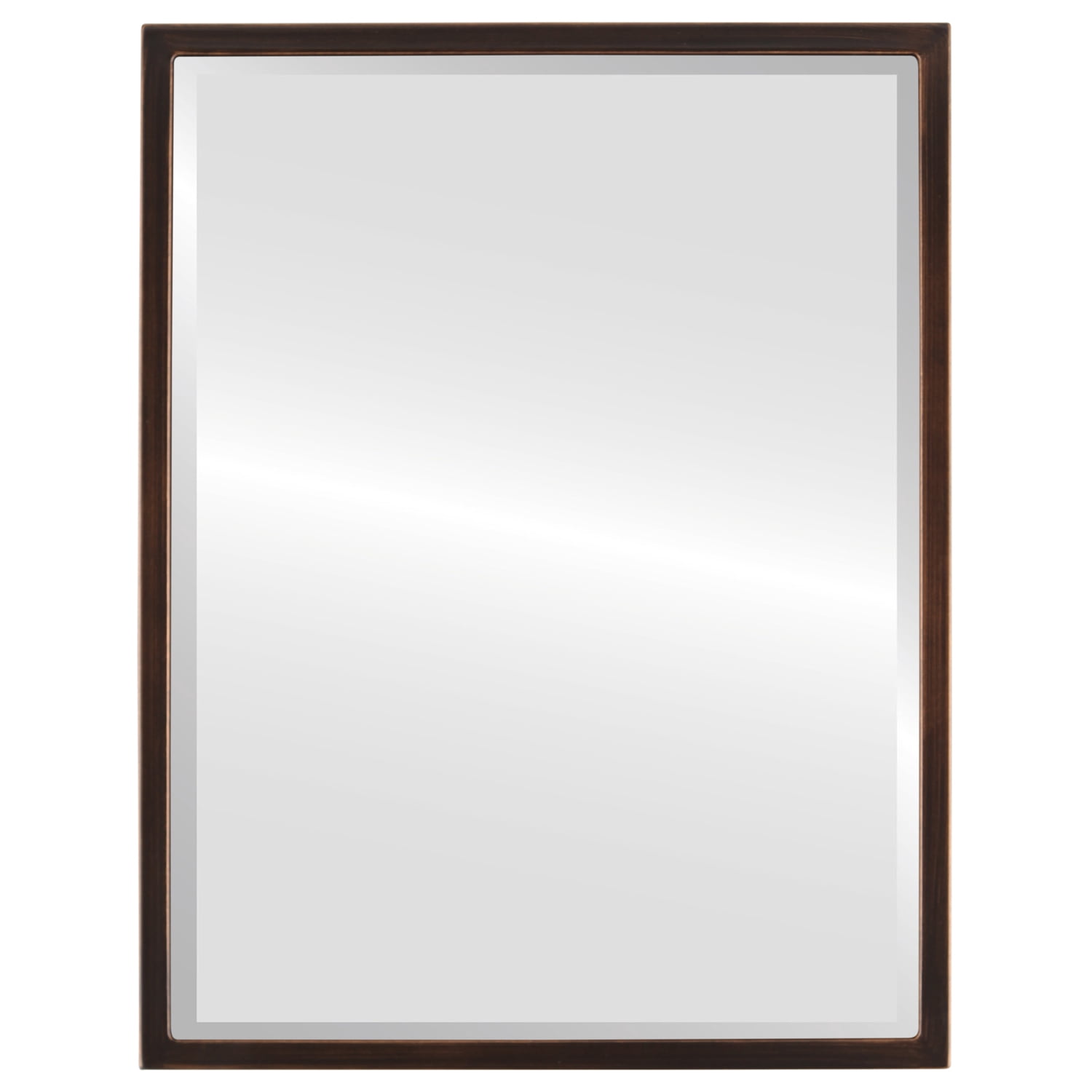 London Miroir Rectangulaire Encadré - Bronze Frotté - 25 Pouces x 37 Pouces