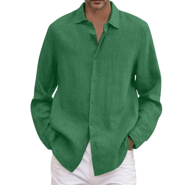 Kcodviy Homme Été Uni Décontracté Combinaison Homme Grande Taille Chemise Ample Costume Homme Combinaison Homme Col Rabattu Dragon Manches Longues Chemise à Manches Longues