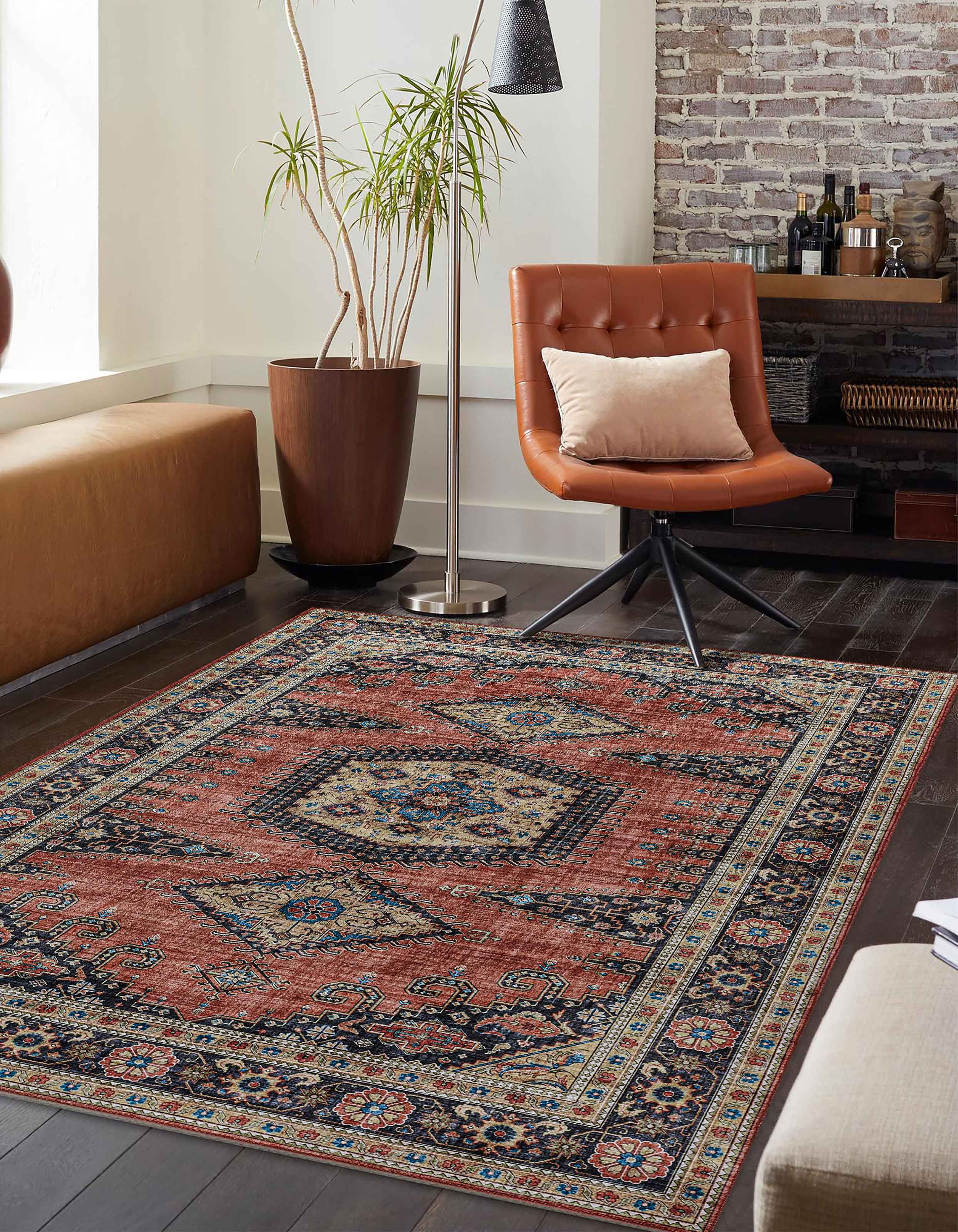 ECARPET Tracy Traditional Area Rug for Living Room, Bedroom, Dining Room, Entrance, Hallway and More.