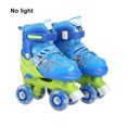 thumbnail image 4 of maskred Patins à Roulettes Roses 2 Pcs pour Enfants Filles 8-12 Ans Flash Complet Roue en Caoutchouc PU Bleu Sans Paillettes, 4 of 6