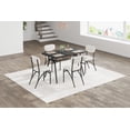 thumbnail image 1 of GloryStar 5-Piece Apartment Dining Set with Storage, Modern 43.3" Small Space Table & 4 Upholstered Chairs, Compact Kitchen Set for 4, 1 of 8