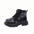 thumbnail image 1 of Bottes d'Automne pour Filles, Bottines Courtes Style Britannique pour Enfants Plus Âgés, 1 of 6