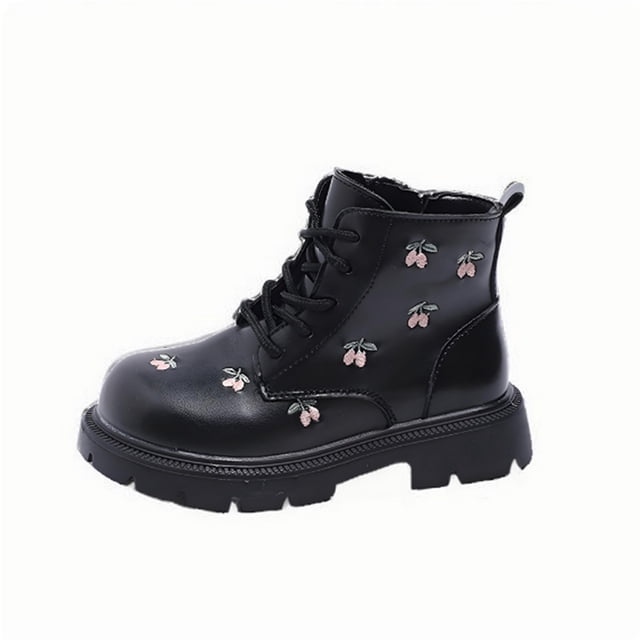 Bottes d'Automne pour Filles, Bottines Courtes Style Britannique pour Enfants Plus Âgés