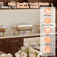 thumbnail image 2 of Chafing Dish Full Set, 2/4/6 Pack Stainless Steel Catering Chafer, Rectangle Buffet Food Warmers with Lids, Pans & Fuel Holders for Parties, Events & Weddings, 2 of 8