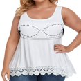 thumbnail image 1 of CHOK Camisoles à Soutien-Gorge Intégré pour Femmes, Bretelles Spaghetti Ajustables, Débardeur Sans Manches, Hauts d'Été, 1 of 6