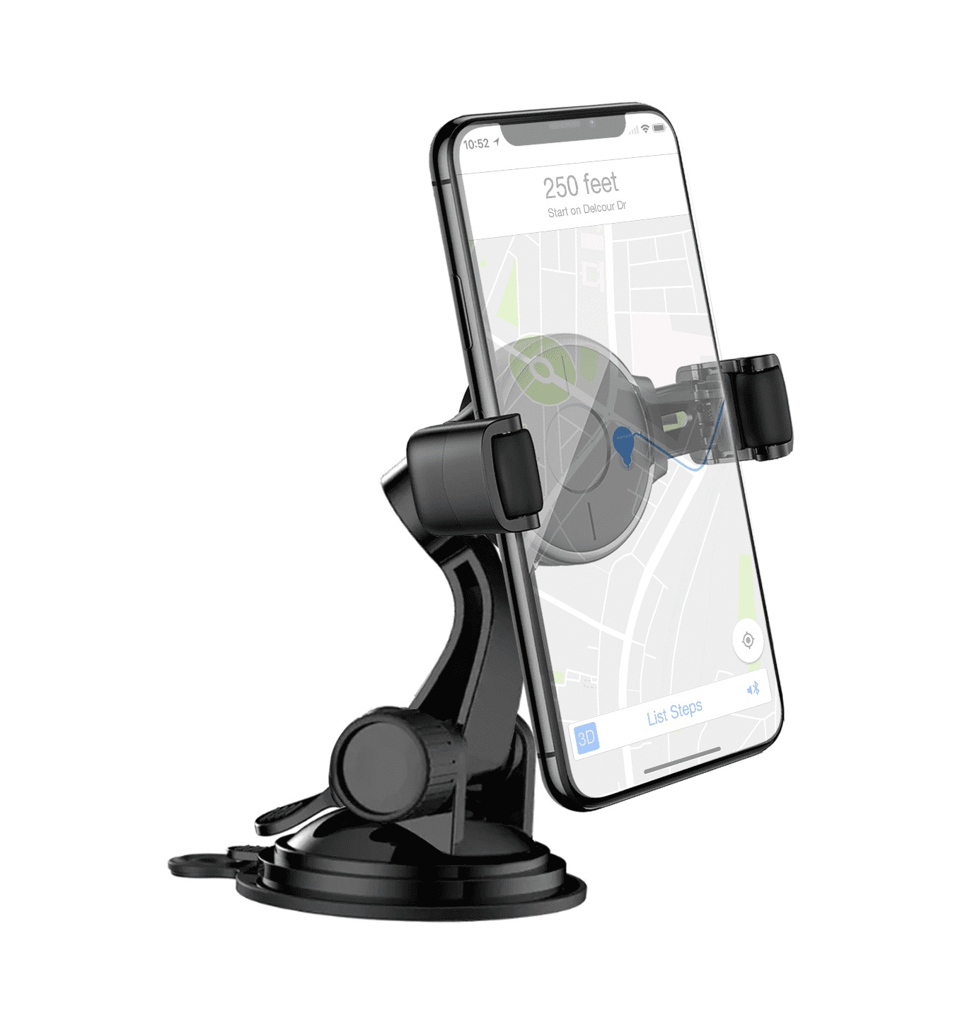 Premier Roll Grip Dash Phone Mount for All Car Dashboards and Windshields
