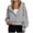 Grey, variant on Tranfacy Zip up Hoodie Women, Hoodies for Women, Ladies' Plus Size Loose Long Sleeve Pullover Hooded Sweatshirt Fleece Jacket Coat for Fall and Winter