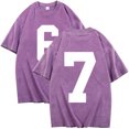 thumbnail image 1 of Pisexur 67 T-Shirt Col Rond Drôle Six Sept 6 7 Mème Gén Alpha Argot T-Shirt Violet,m, 1 of 5