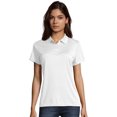 thumbnail image 1 of Hanes Womens Sport Cool DRI Performance Polo, XL, White, 1 of 2