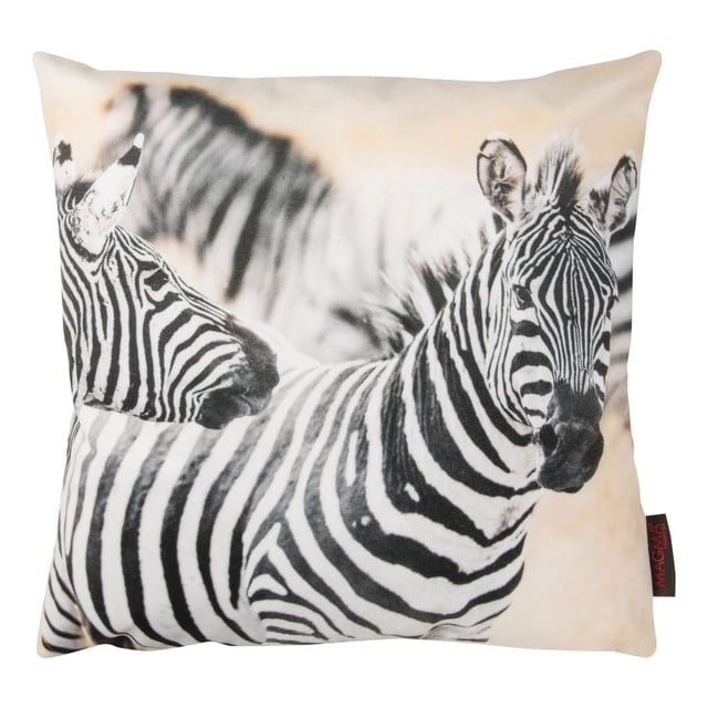 Gouchee Home Coussin SAFARI Zèbre Est un Coussin Décoratif Carré avec Imprimé Zèbre Noir et Blanc sur Tissu 100 % polyester, Doté d'Une Fermeture Éclair pour un Nettoyage Facile et un Remplissage de Rechange, Convient au décor du Salon Ou de la Chambre et Est Souvent Utilisé comme Pièce d'Accent Stylée.