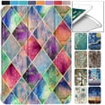 thumbnail image 1 of iPad Pro 10.5 2017 Inch Air 3 [ Air 3rd 2019 ] Generation A2152 A2123 A2153 MUUL2LL/A MUUK2LL/A MUUJ2LL/A Lightweight Smart Adjustable Stand Feature Printed Sleek design Flip Case - Diamond Grid, 1 of 7