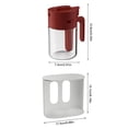 thumbnail image 3 of Binwennn Tall Food Storage Containers Kitchen Containers Snack Storage ABS Transparent Glass Jar With Lid And Spoon Flexible Storage Containers Discharging Airtight Container Lockable Canister Small, 3 of 3