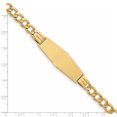 thumbnail image 3 of 14k Semi-solSoft Diamond Shape ID Curb Link Soft Diamond Shape ID Bracelet (Weight: 11.86 Grams, Length: 8 Inches), 3 of 3
