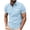 Light Blue, variant on hoksml Mens Polo Shirts Short Sleeve Leisure Solid Color Collared Golf T-shirt Versatile Pocket Button Lapel Colour Blocking Top Elastic Cuffs 2025 on Clearance