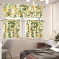 thumbnail image 4 of Lemon Print 3 Piece Kitchen Curtains and Valances Set Farmhouse Washable Rod Pocket Kitchen Curtain Set 24 Inches, Kitchen Window Curtains Set European Style Curtains for Cafe, 4 of 5