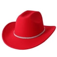 thumbnail image 4 of Men's And Women's Woolen Hats Western Cowboy Top Hat Three Of Rhinestones, 4 of 4
