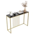 thumbnail image 1 of Wisfor Console Table for Entryway Genuine Sintered Stone Table and Metal Golden Frame Sofa Side Table Console Hallway Foyer Table, 1 of 6