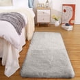thumbnail image 4 of Plush Velvet Fleece Bath Mat - Ultra Soft & Water Absorbent, Non-Slip Backing, Machine Washable, Modern Solid Color Bathroom Rug, Gray, JKODE, 4 of 9
