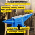 thumbnail image 4 of VEVOR Single Horn Anvil 44Lbs Steel Anvil Blacksmith for Sale Forge Tools and Equipment Anvil Rugged Round and Square Hole Horn Anvil Blacksmith Jewelers Metalsmith Blacksmith Tool, 4 of 9