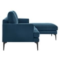thumbnail image 2 of Modway Evermore Right-Facing Metal and Fabric Sectional Sofa in Azure Blue, 2 of 5