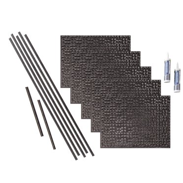 Fasade Terrain Decorative Vinyl Backsplash Kit 15 sq ft Smoked Pewter