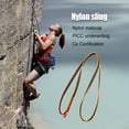 thumbnail image 2 of VONKY Rock Climbing Rope Professional Simple Safety Sling Sturdy Safe Webbing Fall Prevention Protection Gear for Body Protecting Purple Yellow, 2 of 6