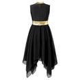 thumbnail image 4 of zdhoor Robe de Danse Maman et Moi Métallique Sans Manches Ballet Louange Moderne Lyrique Robe Costume de Performance Filles01Noir A 10, 4 of 7