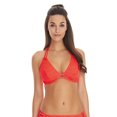 thumbnail image 1 of Freya Womens Sundance Underwire Bandless Halter Bikini Top, 30DD, Orange Fizz, 1 of 7