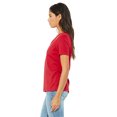 thumbnail image 3 of Bella Canvas 6405 Missy Jersey T-Shirt à Manches Courtes à Col en V, 2TG, Rouge, 3 of 3
