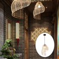 thumbnail image 3 of segolike Woven Bamboo Pendant Lighting Fixture, Aesthetic Hand-made Pendant LED Light for Conch, 3 of 9