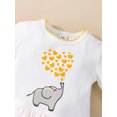 thumbnail image 4 of Kmbangi Combinaison Bébé Fille Manches Longues Imprimé Éléphant Cœur, 4 of 8