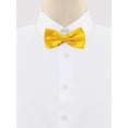 thumbnail image 2 of INSPIRE CHIC Accessoires de Nœud Papillon pour Homme Sangle Ajustable Formel Uni Smoking Pré-Noué Jaune Doré, 2 of 5