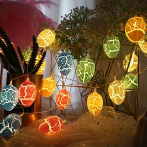 TOUMENY Easter LED String Lights, Battery Operated Party Decorations, Festive Home Decor for Easter Celebrations and Indoor Lighting