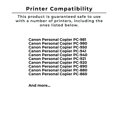 thumbnail image 4 of Zoomtoner Compatible Canon Copieur Personnel PC-160 Canon E40 Cartouche de Toner laser, 4 of 5