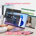 thumbnail image 4 of Auusda Portable 16 Pouces pour la Maison, Win11 Pro Bur, Core i3 1000NG4, 16 Go de RAM DDR4 1 To SSD, Rétroéclairage, Ordinateur Portable Fingerprisiness, Caméra Web, Rose, 4 of 9