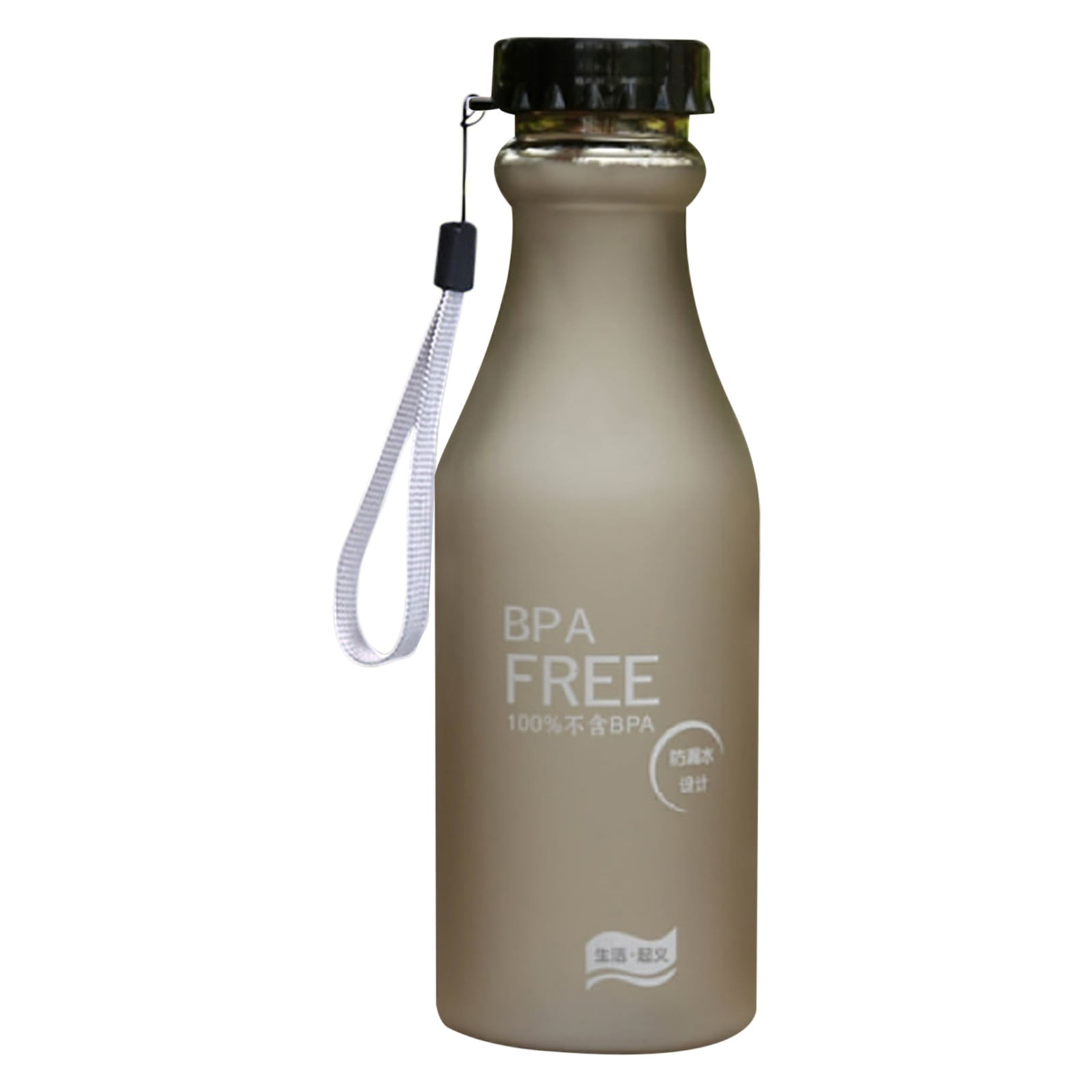 EARKITY Water Bottles, BPA-Free Water Bottle, Sports Water Bottle with Strap, Leakproof Water Jug for Fitness, Frosted Plastic Transparent Water Cup for Kids Adult School Gym Office Travel Outdoor