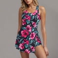 thumbnail image 2 of Robes de Bain pour Femmes Tankini une Pièce Modeste Maillot de Bain Contrôle du Ventre Robe de Bain, 2 of 5