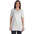 thumbnail image 1 of Inkmeso Plain Basic Tshirt Long Length Tee Short Sleeve Workout Top For Women, 1 of 9