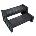 thumbnail image 1 of Vinyl Works Plastic Steps, 29" Multipurpose Indoor/Outdoor 2 Step Ladder, Black, 1 of 5