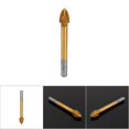 thumbnail image 3 of Perceuse à Tête Croisée 10mm Ensemble de Perceuse en Verre Carburé avec 4 Bords de Coupe Outils à Tête Croisée, 3 of 5