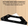 thumbnail image 4 of Stainless Steel Multifunctional Corner Brace 3-Sided Fixed Angle Support for Furniture Shelves Cabinet Trapezoidal Shape Durable Structural Connector, 4 of 4