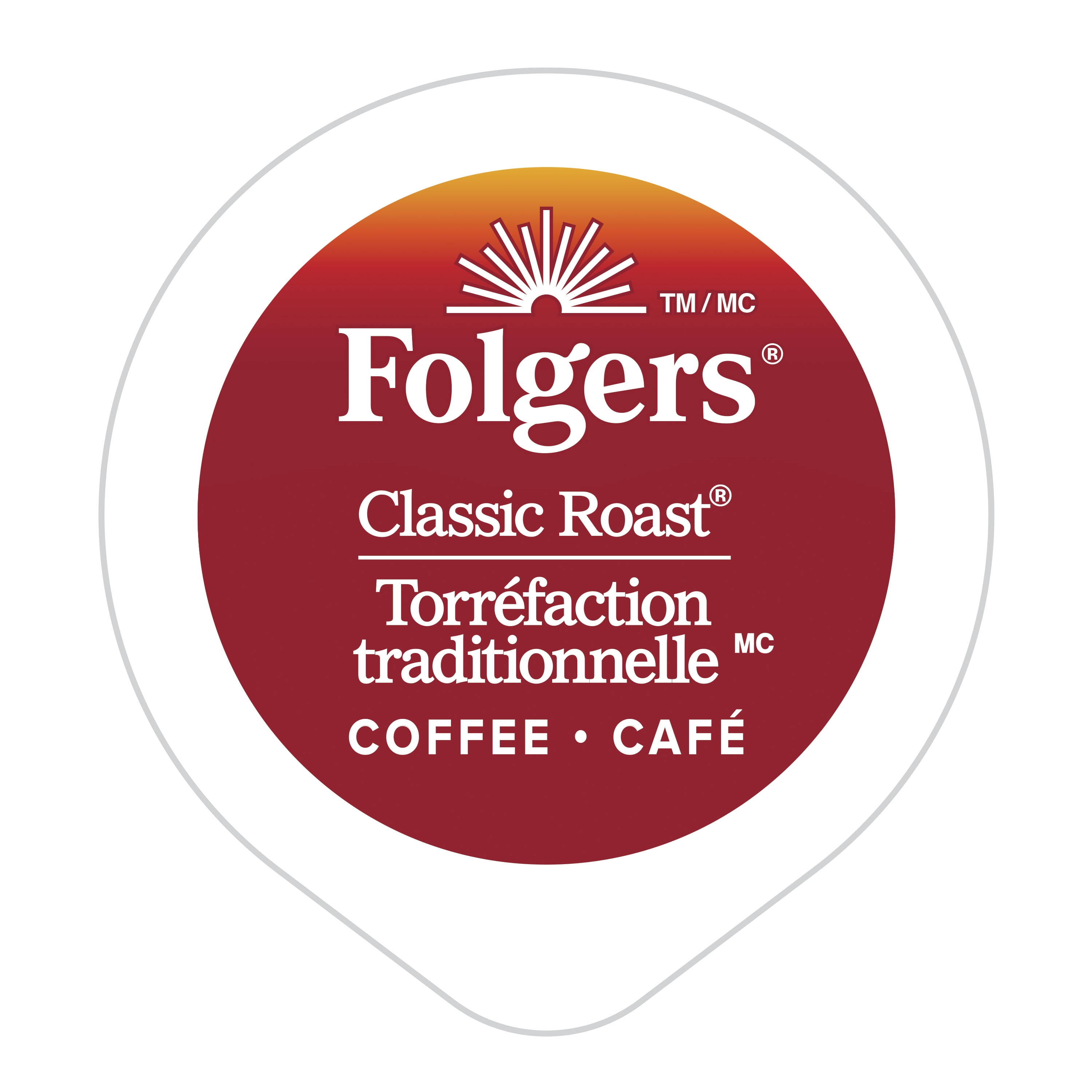 Folgers Torréfaction Traditionnelle Moyenne Dosettes de Café K-Cup, 12 Dosettes