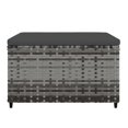 thumbnail image 2 of vidaXL Garden Footrests with Cushions 2 pcs Grey Poly Rattan, 2 of 5