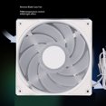 thumbnail image 3 of Case Fan, Reverse 9 Blades 140mm 4 Pin PWM 2000RPM Case Cooling Fan 5V ARGB Silicone Pad  for PC Black,White, 3 of 7