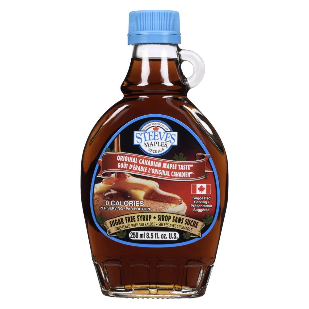 Steeves Maples - 250ml -Sirop à Saveur d'Érable Sans Sucre - 0 Calories par Portion