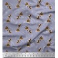 thumbnail image 1 of Soimoi Poly Georgette Fabric Star,Knife & Circus Dog Cartoon Decor Fabric Printed Yard 42 Inch Wide, 1 of 3
