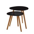 thumbnail image 1 of Convenience Concepts S20-156 Oslo Modern Study Wood Nesting End Tables, Black, 1 of 2