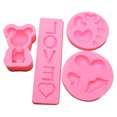 thumbnail image 5 of Oleegame 1PC Cookie Mold Washable Silicone Cake Cake Candy Chocolate Decorating Tray DIY Craft Project, 5 of 5