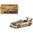 thumbnail image 1 of Toyota Supra « Top Secret » GT300 RD (Drive Drive) Or Métallique avec Capot en Carbone Voiture Miniature Moulée sous Pression 1/64 par Pop Race, 1 of 6